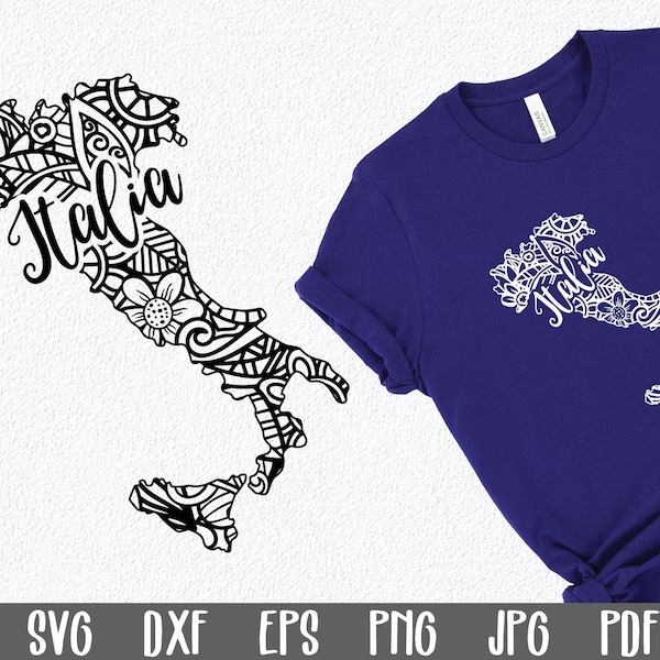 Italia SVG File  - Italia Mandala SVG Cut File - Mandala Clip Art - Art Print - Mandala Italia SVG File - Sublimation File - Italy SvG