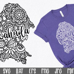 Coahuila SVG File - Coahuila Mexico Mandala Design - Mandala Clip Art - Art Print - Mandala Mexico SVG File - Sublimation File