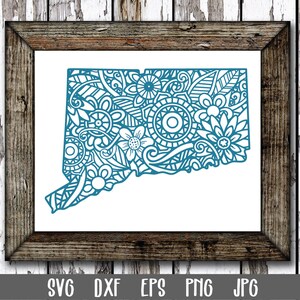 Connecticut SVG File - Connecticut State Mandala SVG File - Connecticut Mandala SVG File - Mandala Connecticut State Svg - State Clip Art