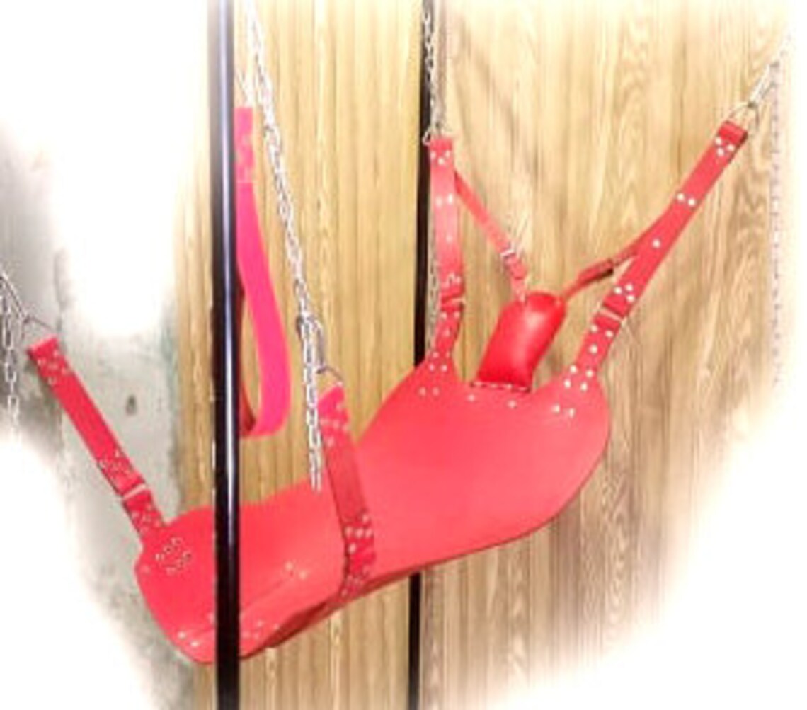 Red Leather Hammock Love Sex Sling Swing Etsy If this picture is your intel...