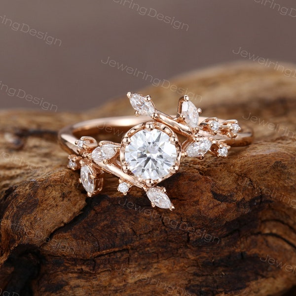 Floral Engagement Ring Etsy