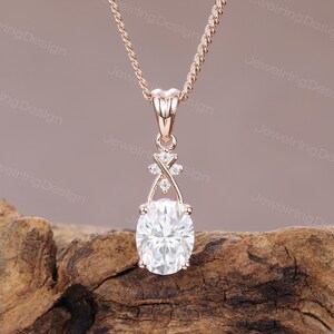 Moissanite necklace etsy best sale