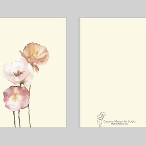 Postcard sets post card watercolor printed card greeting paper flowers illustration image 2