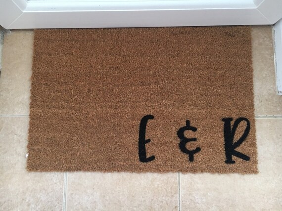 Personalised Initial Door Mat Etsy