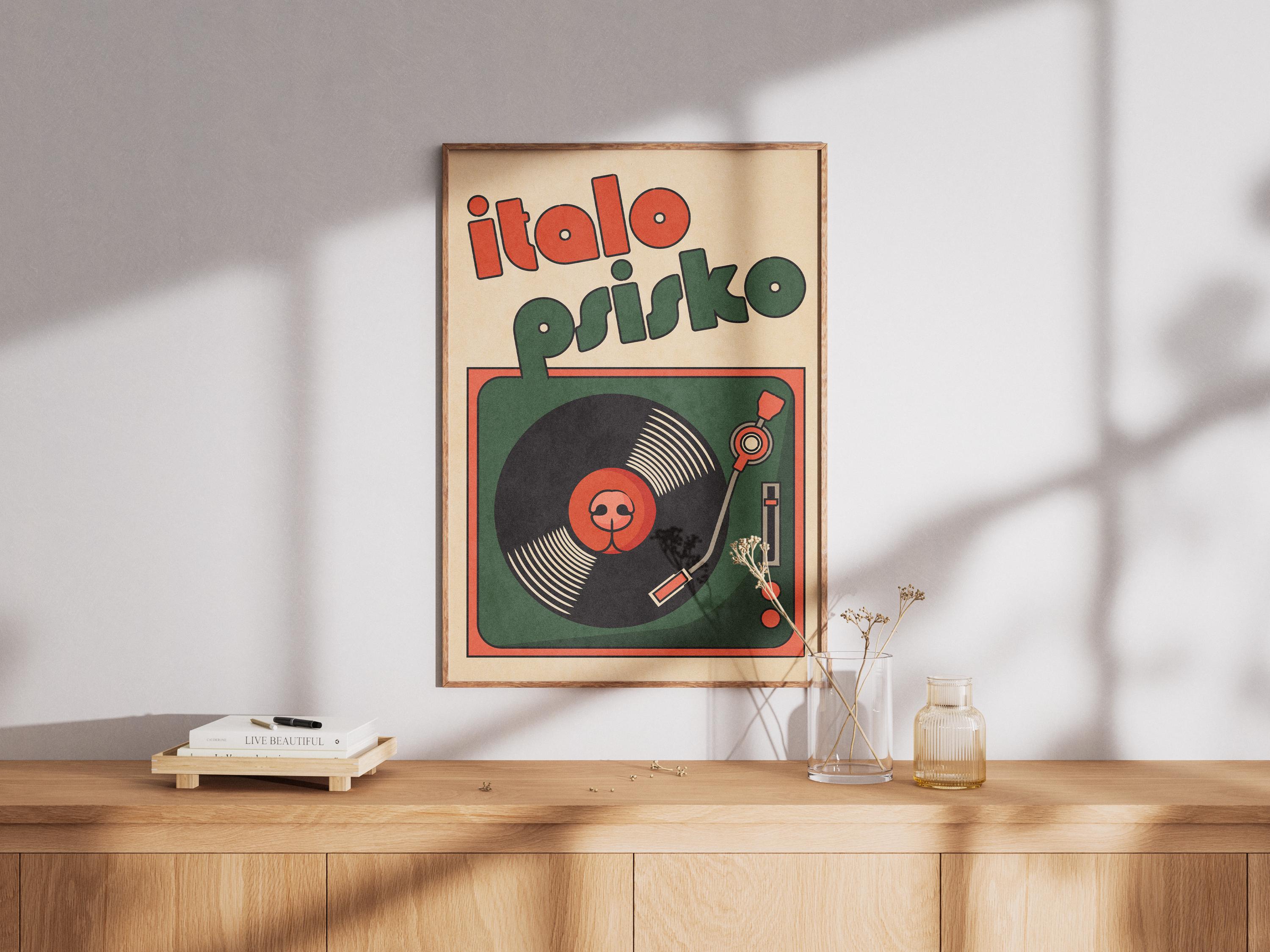 Italo Psisko. Italo Disco. Dog Nose. Retro. Music. Vinyl Record