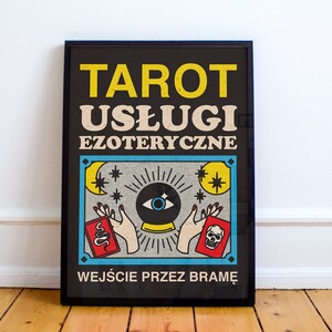 Tarot Lesung. Esoterik Service. Karten. Retro. Werbung.Illustration Kunst. A2 - 42x59,4 cm Wandkunst Poster von Adela Madej