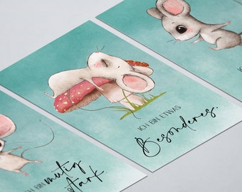 20 Mäuschen Affirmationskarten für Kinder | Mutmacher-Karten | Achtsamkeit Kinder | DIN A7