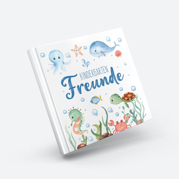 Album Kindergartenfreunde "Unterwasser" - Freundebuch, Freundschaftsbuch , Freundealbum