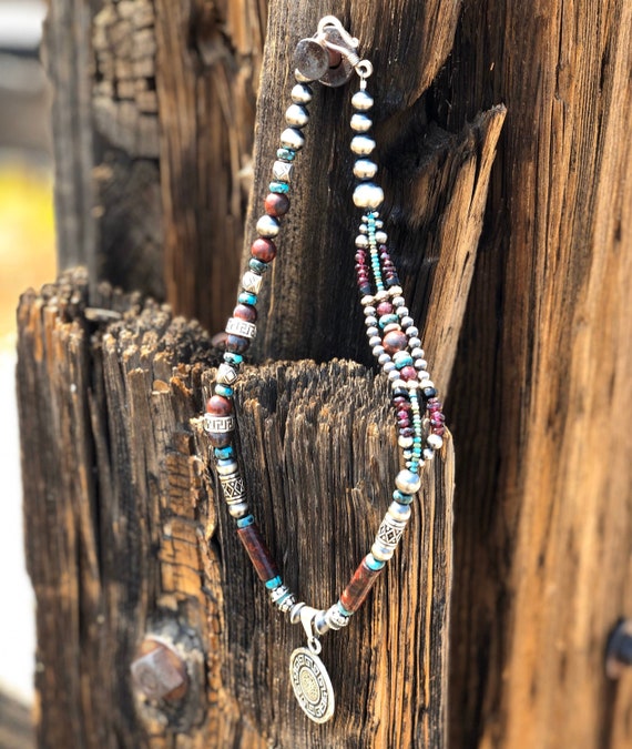 The Best Native American Navajo Orange Coral Poppy Jasper Sterling Silver Necklace The Best Native American Navajo Orange Coral Poppy Jasper Sterling Silver Necklace