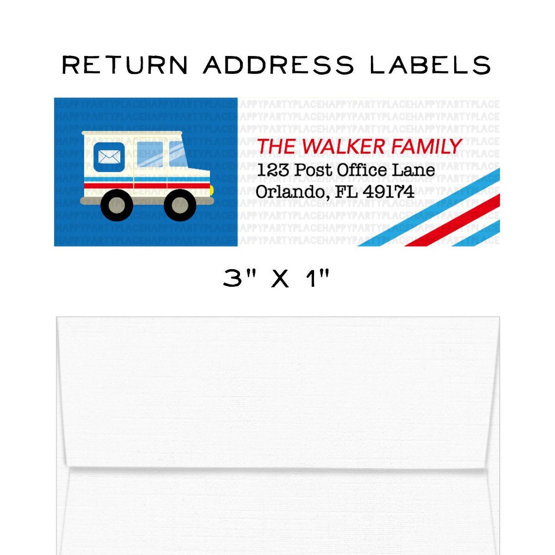 Post Office Address Label Mailman Party Address Labels Post Etsy