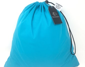 Large Blue, Turquoise Sport bag, Water Resistant Wet Bag for Hot Yoga Clothes and Swimsuits