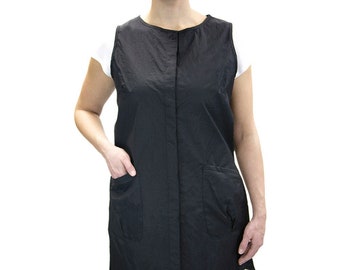 Snap Weste mit benutzerdefiniertem Namen Logo Stickerei Barber Salon Stylist Groomer Tunika Kitteluniform