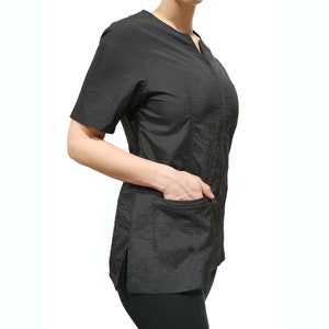Haley Tapered Jacket with Custom Name Logo Embroidery Salon Stylist Hairdresser Smock Uniform
