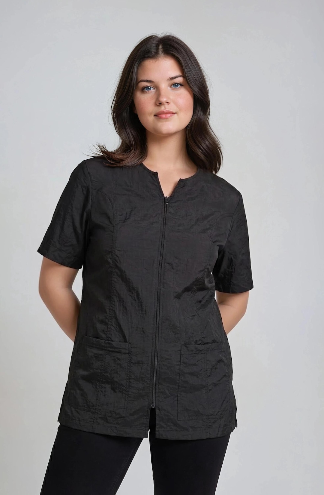 Stylist Jacket Haley Tapered Jacket With Custom Name Logo Embroidery Salon Stylist ...
