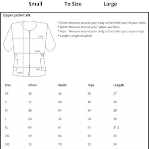 Zipper Jacket-Short with Elastic Sides for Stylist Groomer Nail Tech Barber image 2