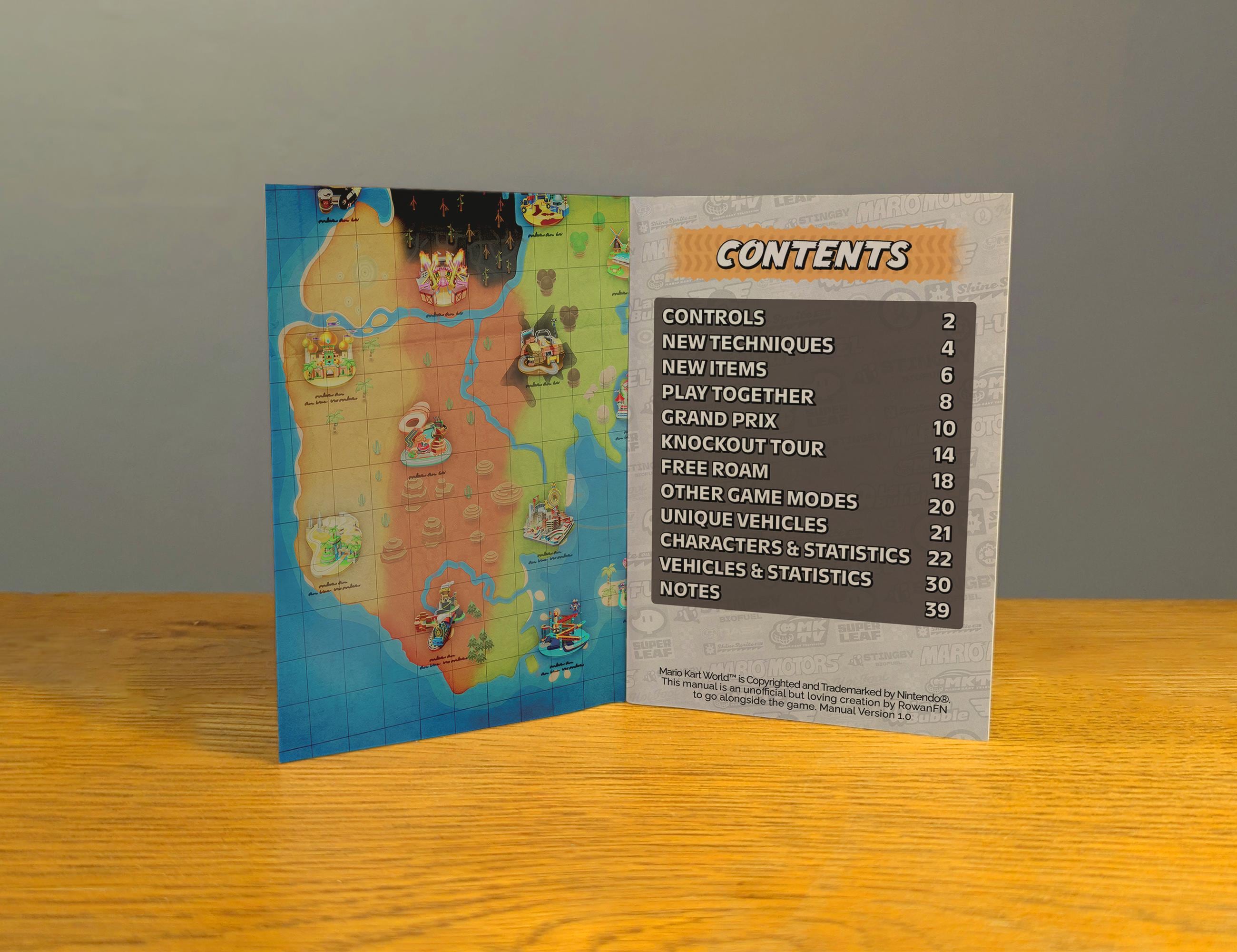Mario Kart World Manual - Etsy, image size:2600x2000