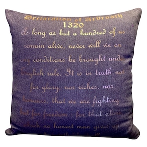 Declaration of Arbroath Scottish cushion cover