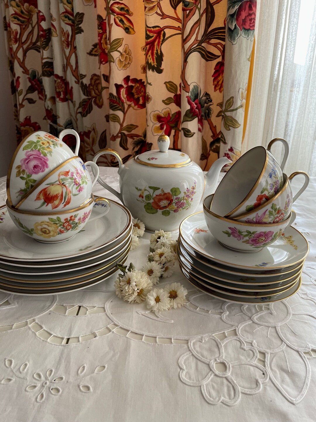Vintage Kahla Porcelain Tea Coffee Set Etsy