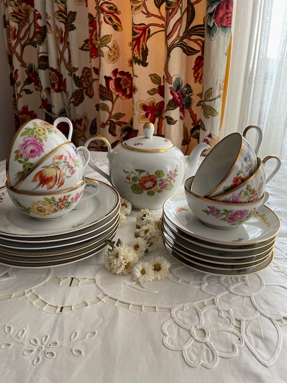 Vintage Kahla Porcelain Tea Coffee Set - Etsy