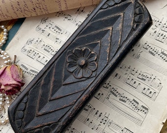 Vintage Handcarved Wood Box