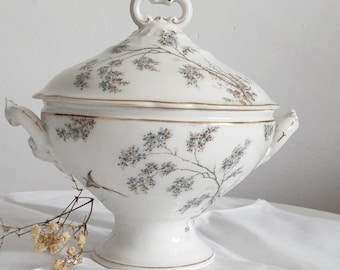 Antique French Soup Tureen  Small Antique French Ironstone Tureen