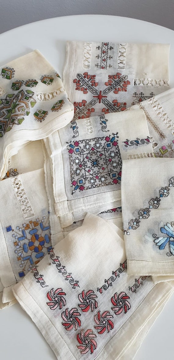 hand embroidered handkerchief
