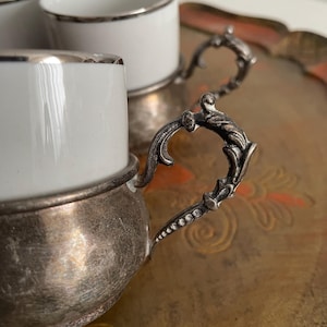 Vintage Silverplate Espresso Set Demitasse Cup
