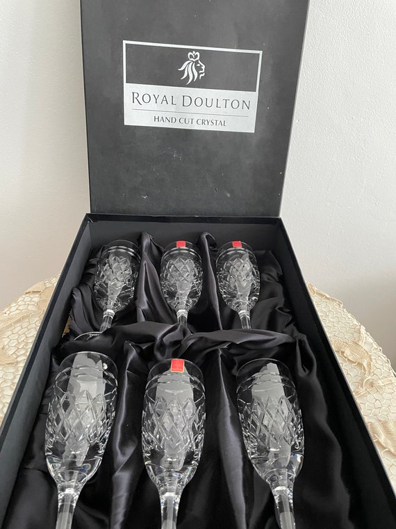 ロイヤルドルトン クリスタルグラス 6個