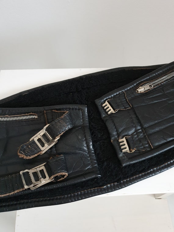 Vintage leather belt | leather belt beautiful pat… - image 2