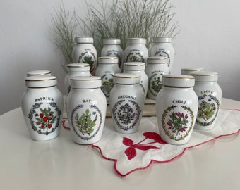 Set of 15 Fine Porcelain Spice Jars Gloria Concepts INC the Franklin Mint Collect Etsy