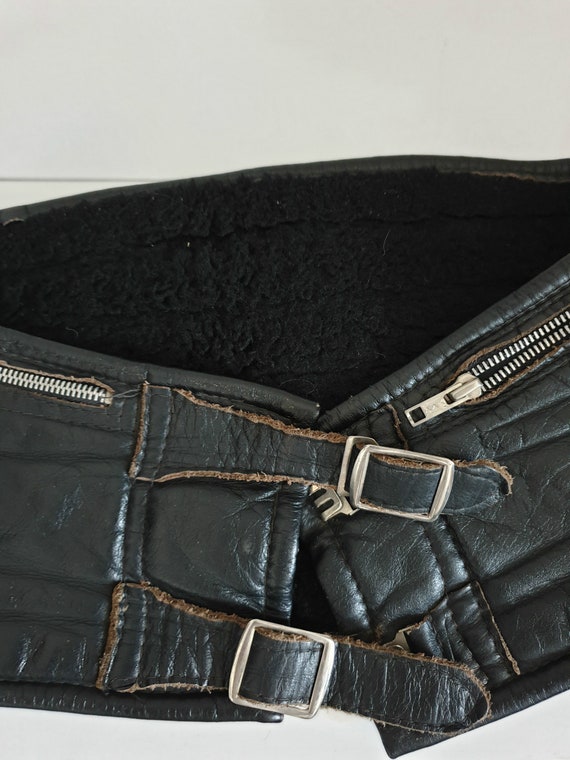 Vintage leather belt | leather belt beautiful pat… - image 5