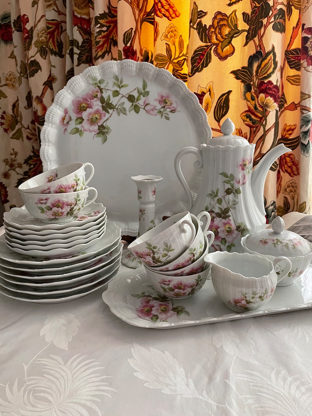 Vintage Limoges Porcelain Tea/coffee Service | Limoges Set of 6 - Etsy