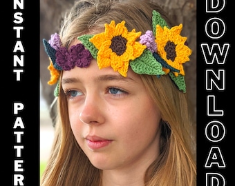 Flower Headband Crochet Pattern | Easy PDF Crochet Pattern | Instant Download For Crochet Accessories