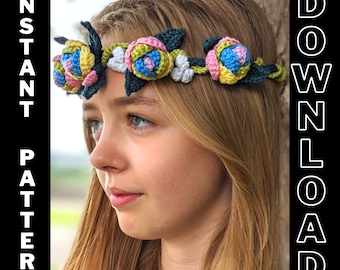 Flower Headband Crochet Pattern | Easy PDF Crochet Pattern | Instant Download For Crochet Accessories