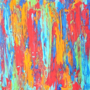 Acrylic Abstract Painting Digital Print - Overwhelm