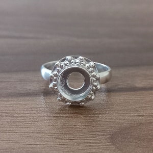 925 Sterling Silver Collet Round Ring, New Design Round Open Blank Ring, Setting For Making Ring 3 MM To 40 MM, DIY Jewelry Supplies