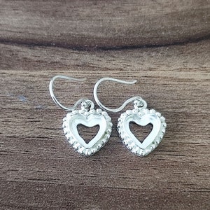 925 Sterling Silver Collet Heart Plain Bezel Cup Open Blank Dangle Earring, Setting For Making Earring 3 MM To 40 MM, DIY Jewelry Supplies