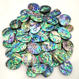 Beautiful Abalone Shell Cabochon Loose Gemstone Natural Paua Abalone Shell Wholesale Lot Mix Shape 15-40 mm Abalone shell For Jewelry making