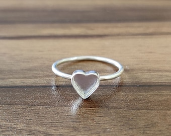 925 Sterling Silver Collet Heart Ring, Plain Bezel Cup Heart Close Blank Ring, Setting For Making Ring 3 MM To 40 MM, DIY Jewelry Supplies