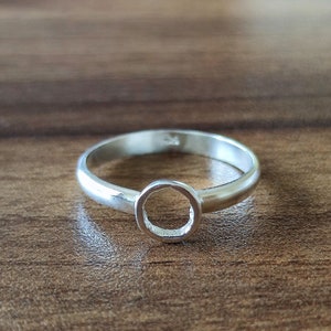 925 Sterling Silver Collet Round Ring, Plain Bezel Cup Round Open Blank Ring, Setting For Making Ring 2 MM To 40 MM, DIY Jewelry Supplies