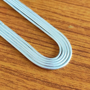 925 Sterling Silver Snake Chain, Genuine 925 Sterling Silver Chain Necklace 1.80 MM, 2 MM In 14&quot; 16&quot; 18&quot; 20&quot; 22&quot; 24&quot; 26&quot; 30&quot; 35&quot; Inch Sizes