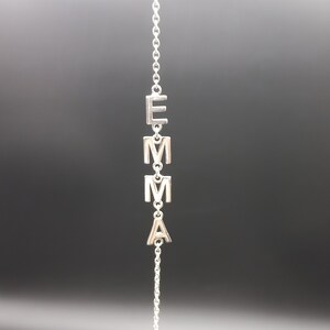 Personalized Name Bracelet - Initial Bracelet - Letter Bracelet - 925 Sterling Silver Custom Bracelet - Gift For Her - Minimalist Jewelry