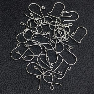 925 Sterling Silver Ear Wire - Wire Hooks - French Hook Ear Wire - Setting For Making - DIY Jewelry Supplies - With 2 MM Ball - 18 MM Hooks