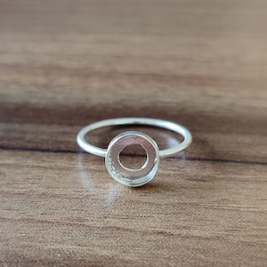 925 Sterling Silver Plain Bezel Cup Round Open Blank Ring, Setting For Making Ring 3 To 50 MM, DIY Jewelry Supplies