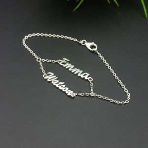 Personalized Name Bracelet - Initial Bracelet - Letter Bracelet - 925 Sterling Silver Custom Bracelet - Gift For Her - Minimalist Jewelry