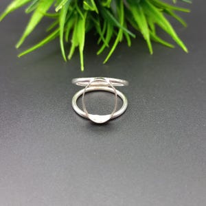 925 Sterling Silver Collet Oval Bezel Cup Open Blank Ring, Setting For Making Ring 6x4 MM To 20X25 MM, DIY Jewelry Supplies