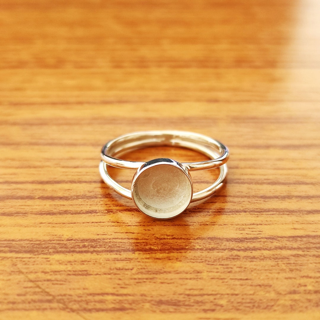 Wire Bezel Rings 925 Sterling Silver Double Wire Bezel Ring Blank, DIY Jewelry (3-50mm ...