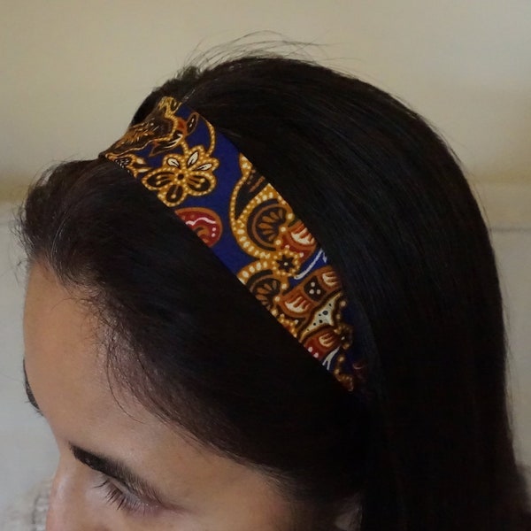 Authentic Malaysia Batik Headband- Blue