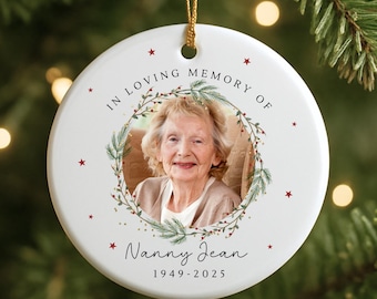 Memorial Christmas Ornament Personalised Family Remembrance Tree Decoration