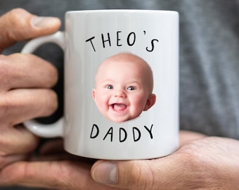 Baby Photo Mug - Dad Grandad Birthday Gift - Baby Face Personalised - New Dad Gift - Funny Father's Day Present - Mug For New Daddy